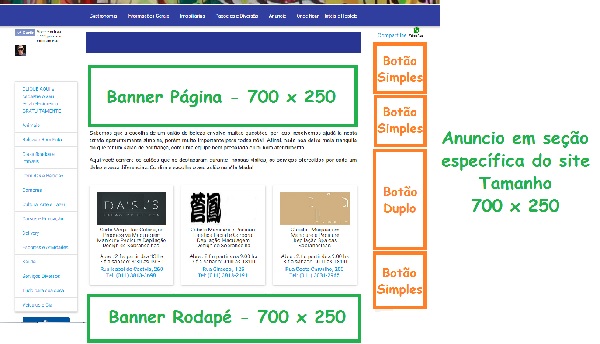 Banners de destaque Paginas